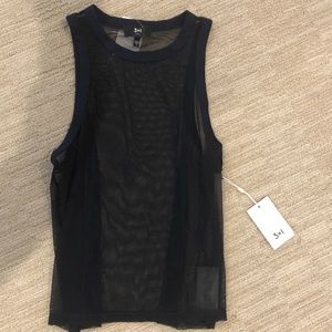 3x1 Sheet Tank Top in Navy